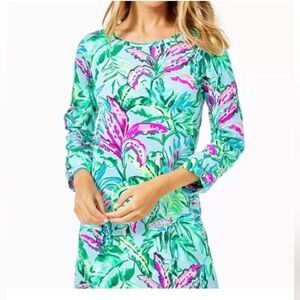 Lilly Pulitzer Linden Dress: Porto Blue In The Trees. Size: L